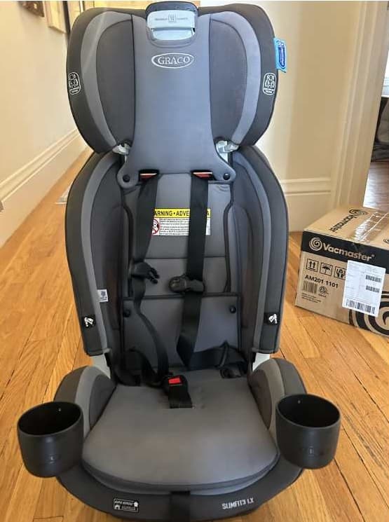 After: Car seat, deep cleaned